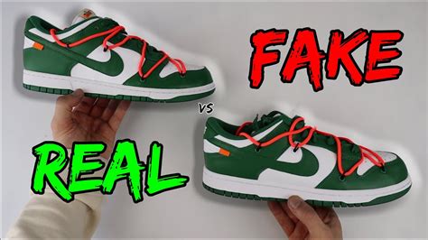 nike dunk off white pine green real vs fake|green dunks with orange laces.